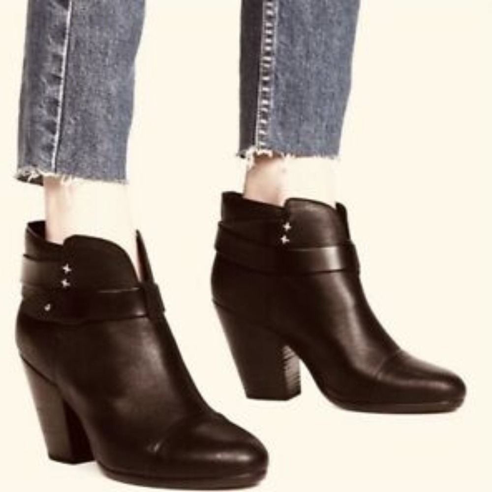 Rag & Bone Brown Leather Harrow Ankle Booties